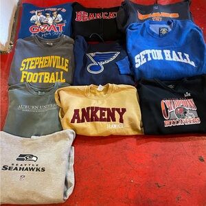 Crew necks and sweatshirts